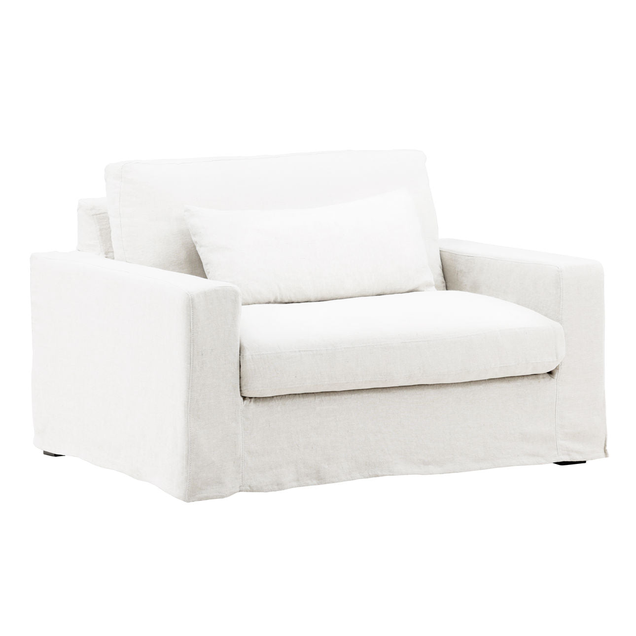Dixie chair and a half back view showing slipcover fit