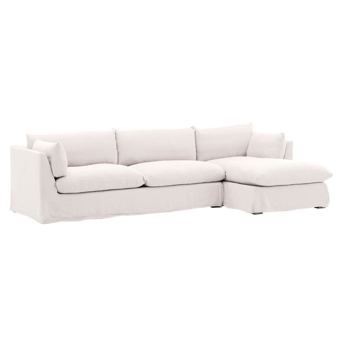 Otis Two Piece Slipcover Chaise Sectional Sofa