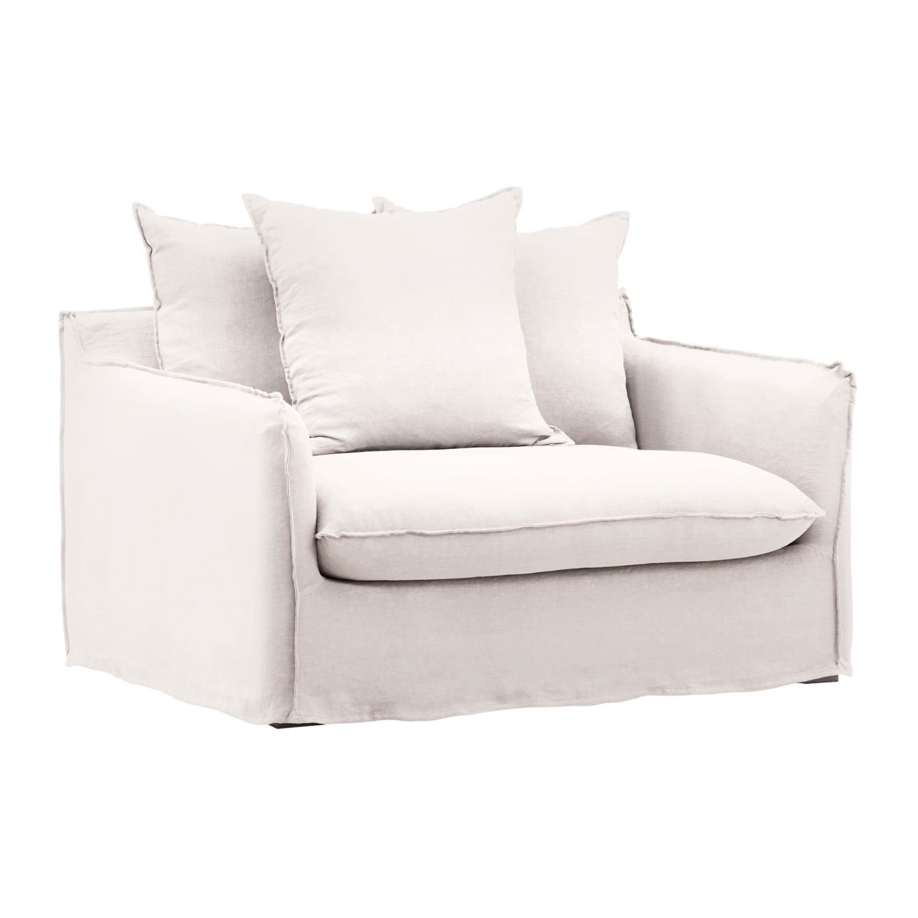 Back view of the Vivian slipcover sofa chair