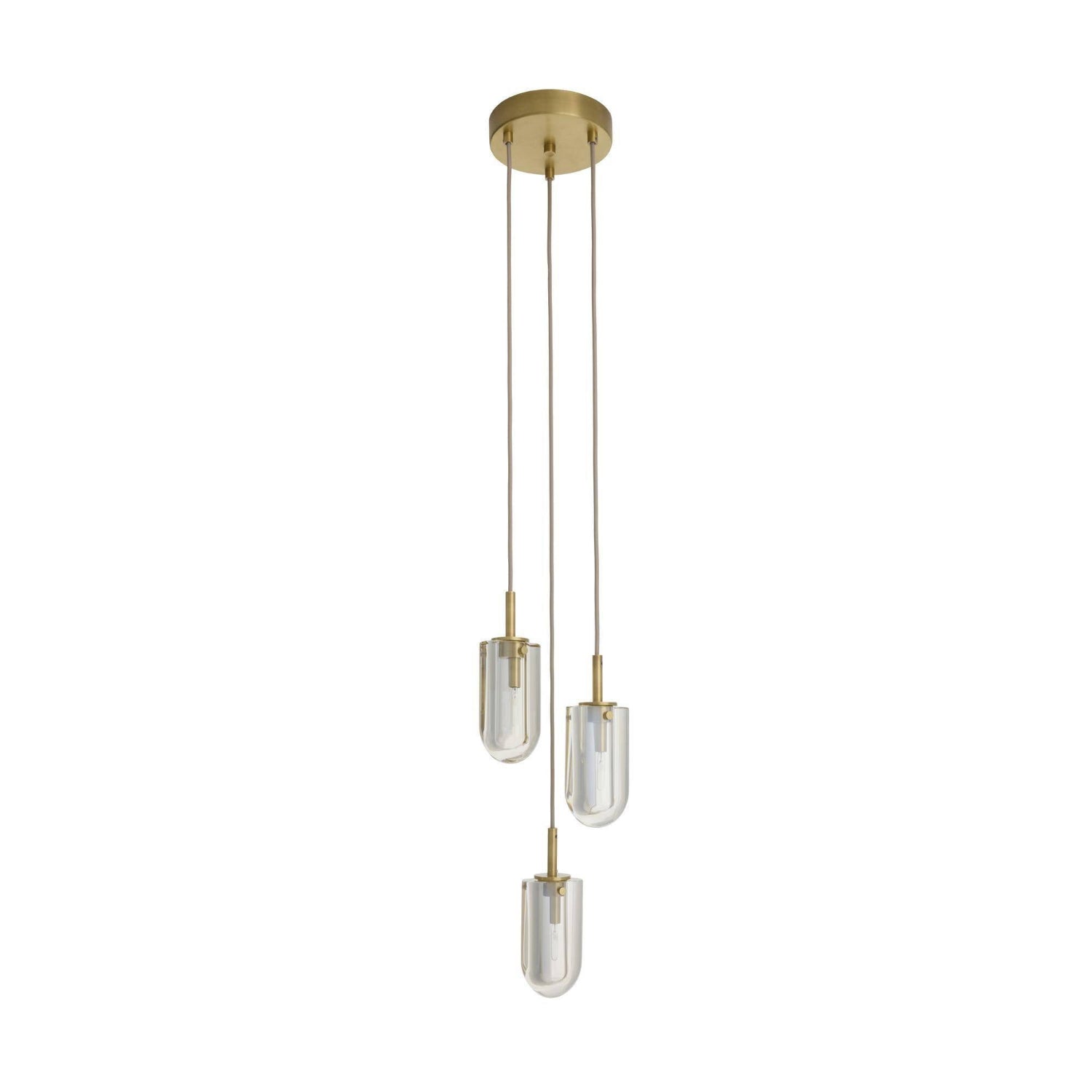 Arteriors Javier 3 Light Brass Multi-Port Chandelier