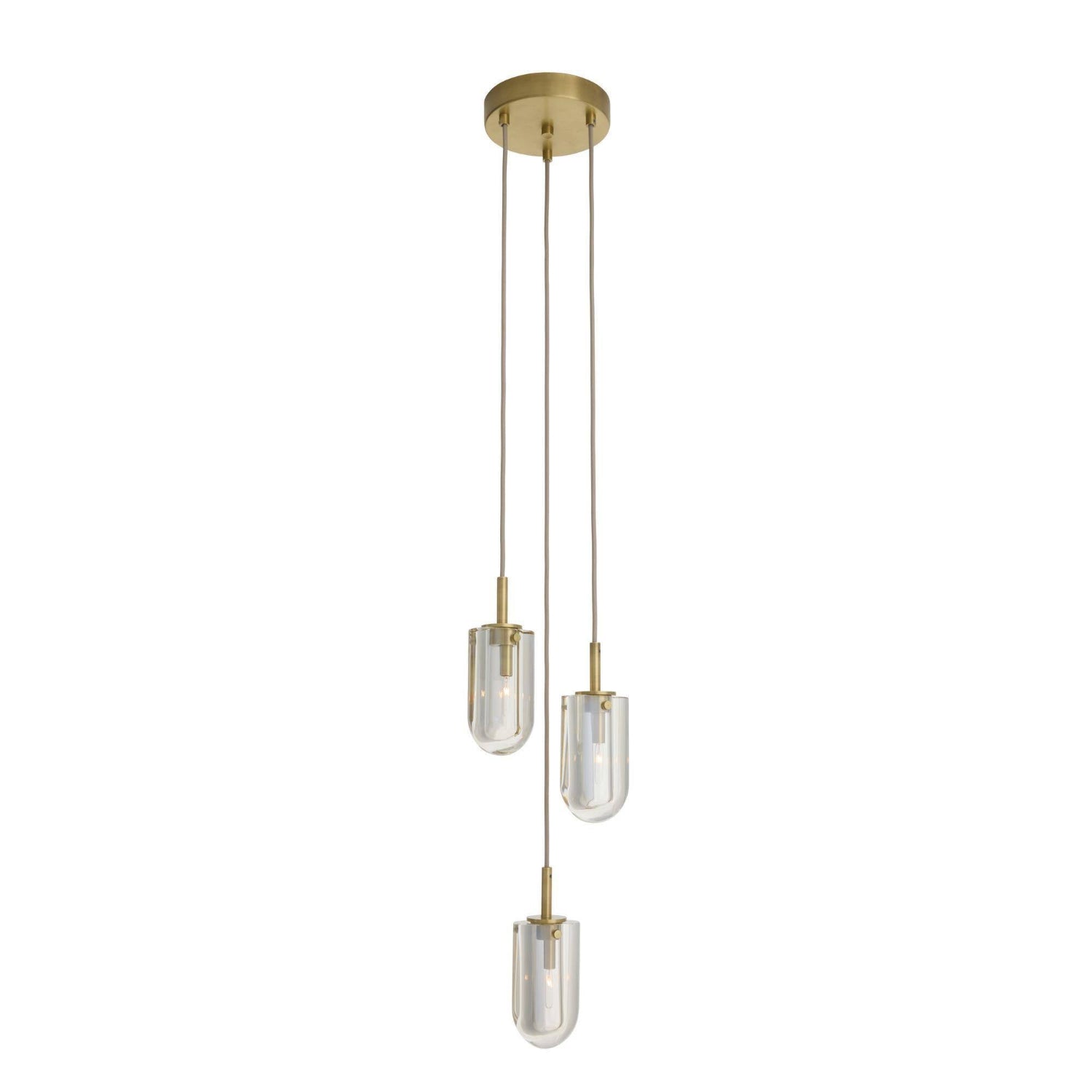 Arteriors Javier 3 Light Brass Multi-Port Chandelier