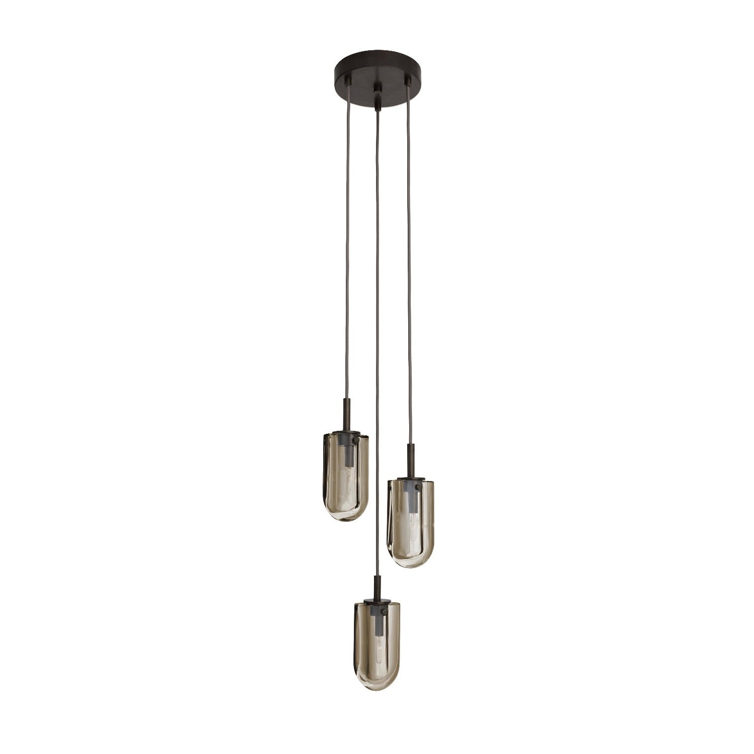 Arteriors Javier 3 Light Smoke Multi-Port Chandelier