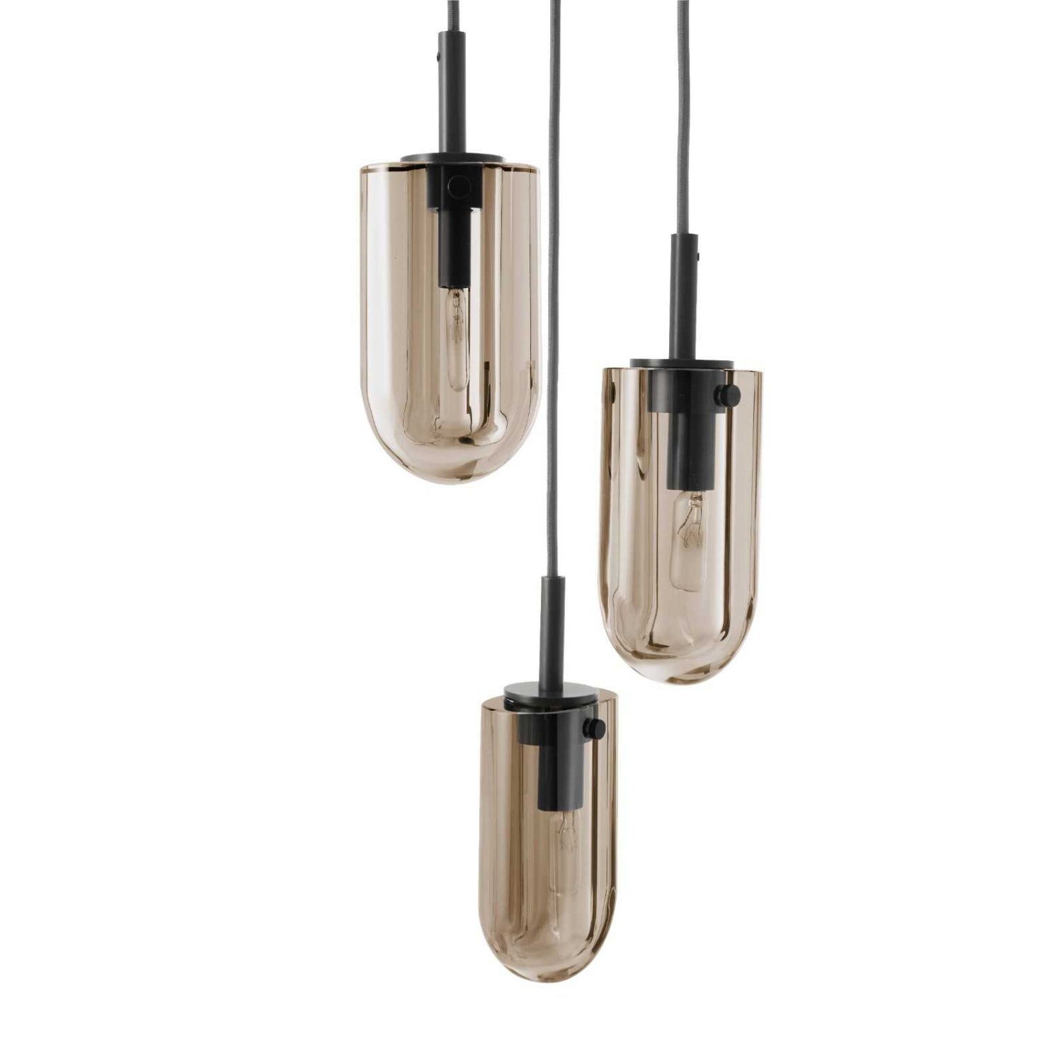 Arteriors Javier 3 Light Smoke Multi-Port Chandelier