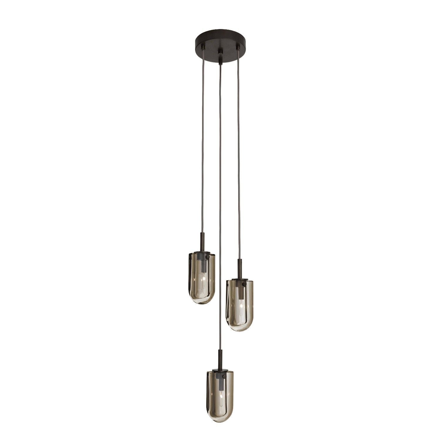 Arteriors Javier 3 Light Smoke Multi-Port Chandelier