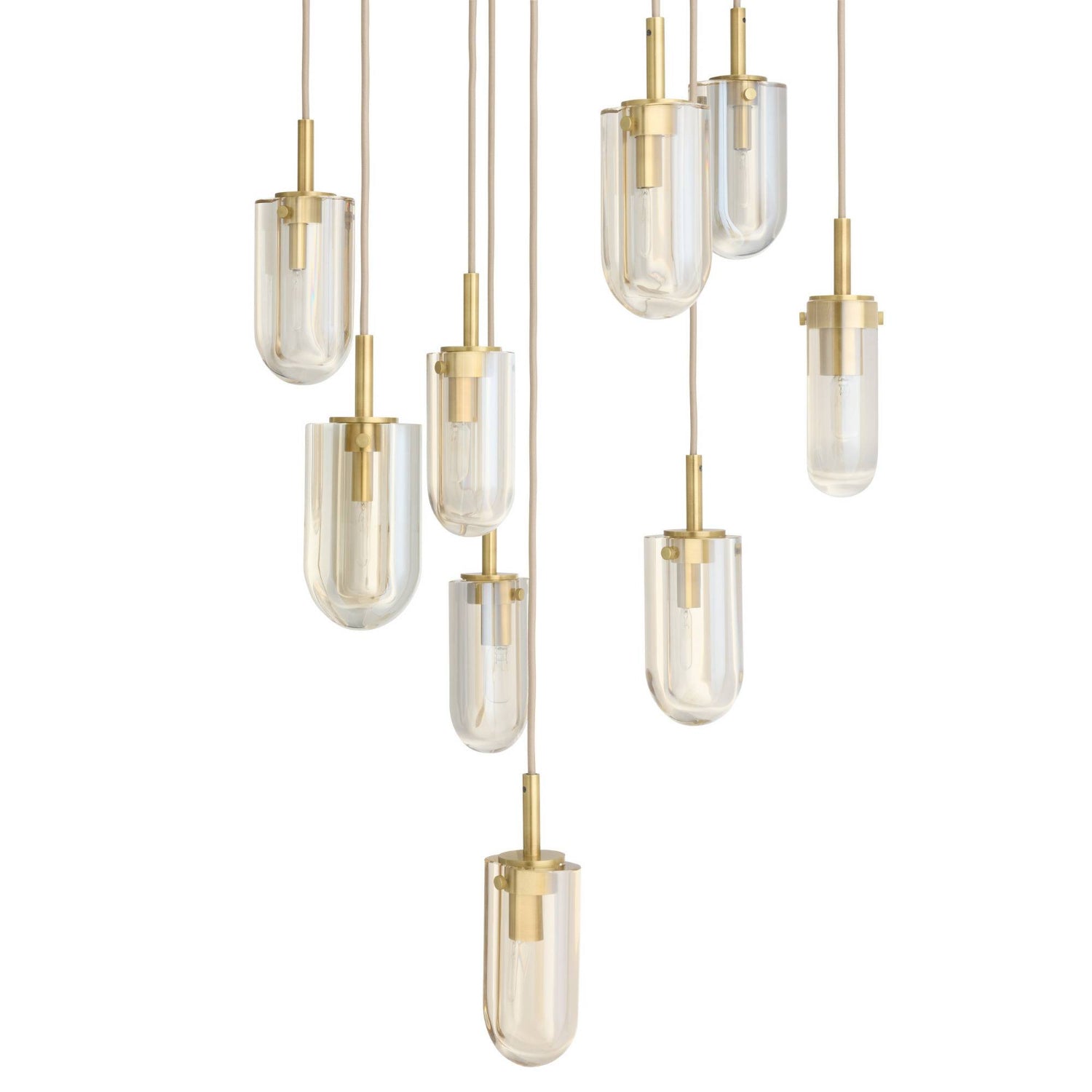 Arteriors Javier 9 Light Brass Multi-Port Chandelier