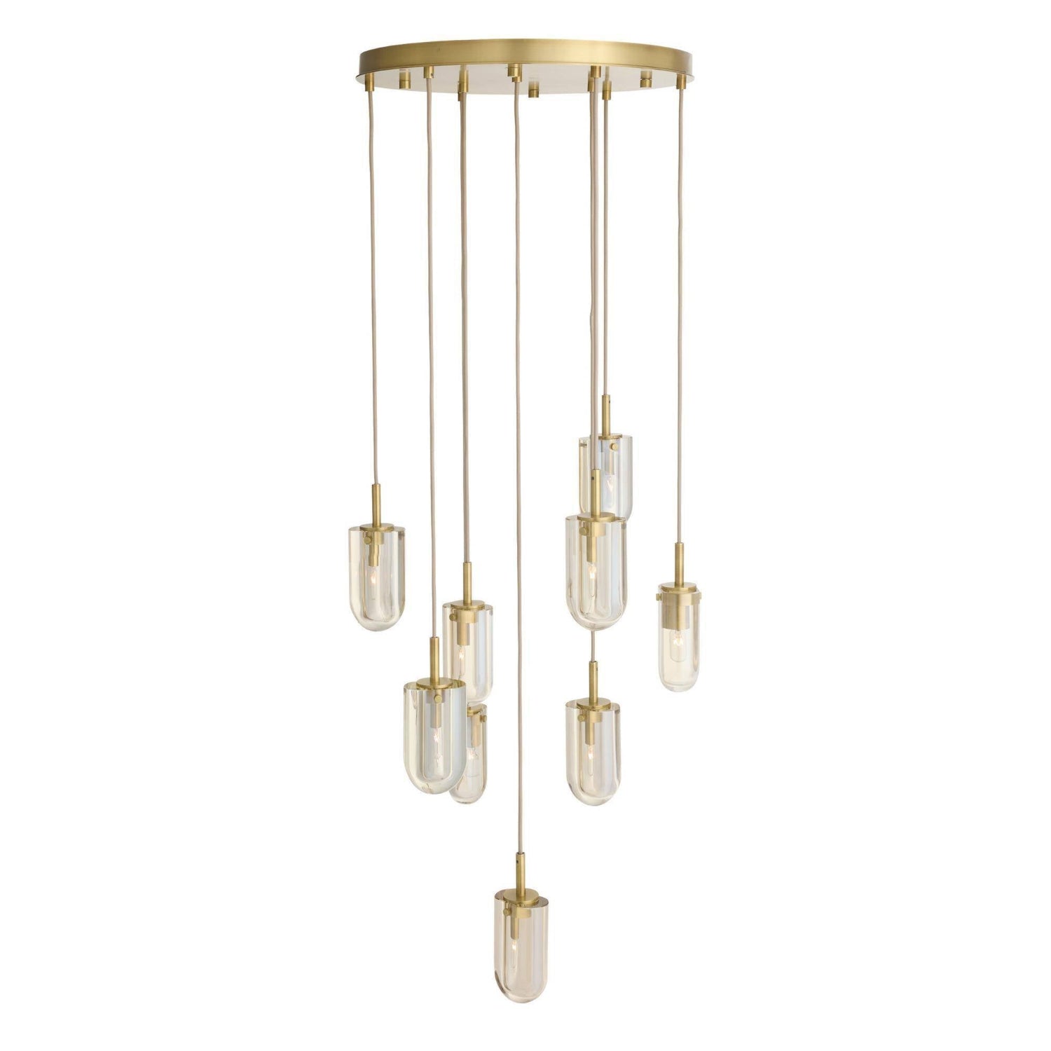 Arteriors Javier 9 Light Brass Multi-Port Chandelier