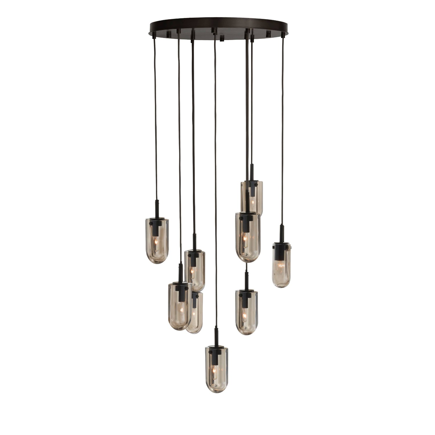 Arteriors Javier 9 Light Smoke Multi-Port Chandelier