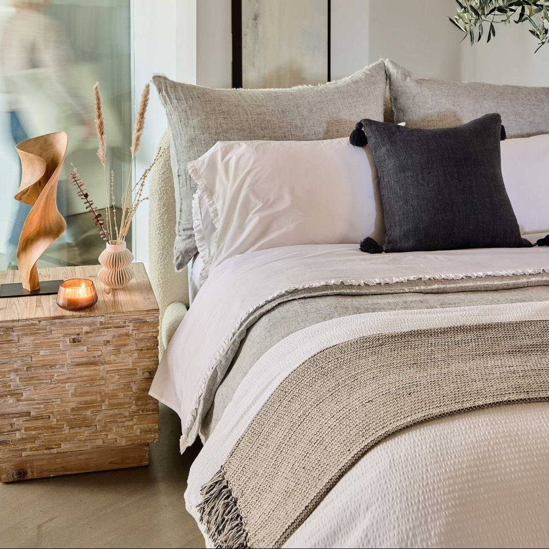 Pom Pom at Home Julian Oversized Throw Blanket oversized throw with tasseled edges 2