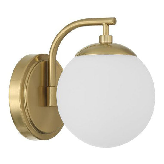 Crystorama Maverick 1 Light Vibrant Gold Bathroom Vanity Light