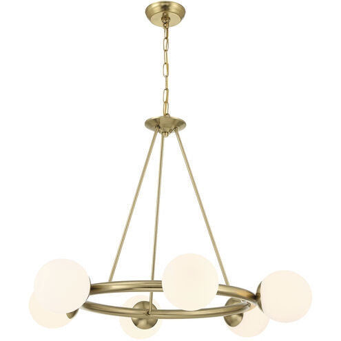Crystorama Maverick 6 Light Vibrant Gold Chandelier