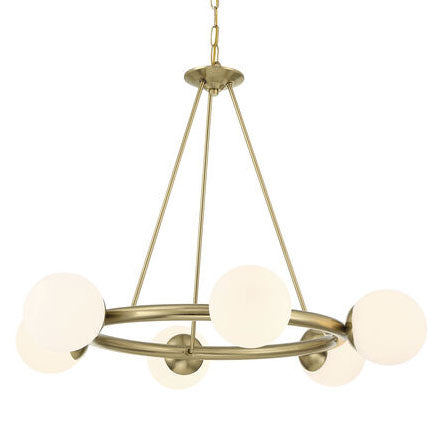 Crystorama Maverick 6 Light Vibrant Gold Chandelier