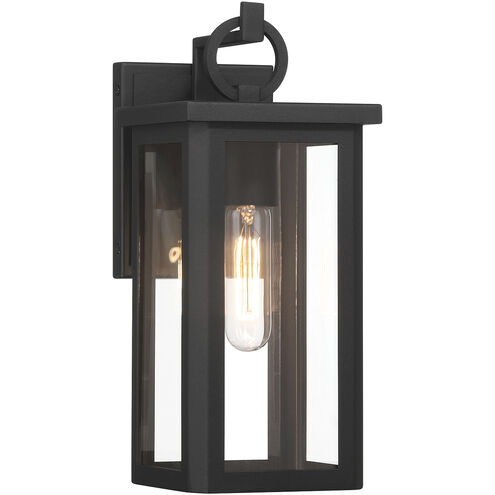Crystorama Boadie 1 Light Matte Black Small Outdoor Sconce