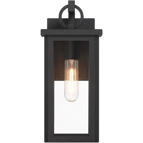 Crystorama Boadie 1 Light Matte Black Small Outdoor Sconce