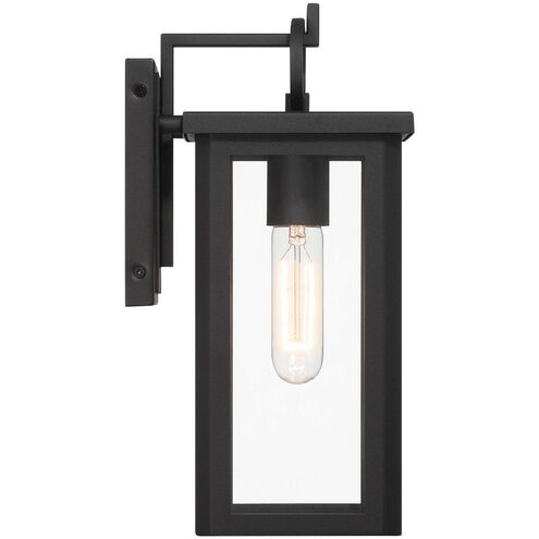 Crystorama Boadie 1 Light Matte Black Small Outdoor Sconce
