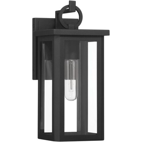 Crystorama Boadie 1 Light Matte Black Small Outdoor Sconce