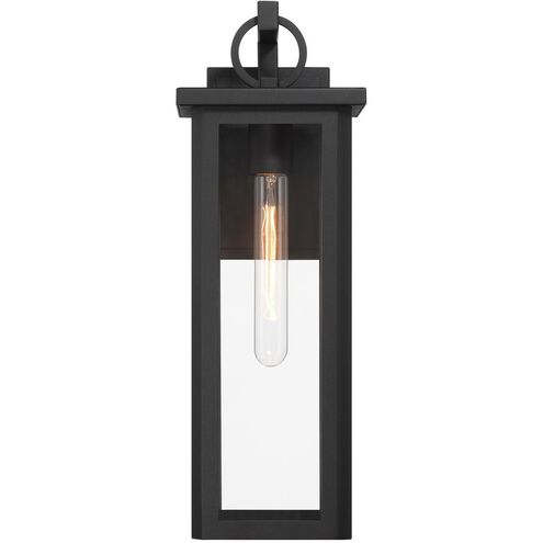Crystorama Boadie 1 Light Matte Black Medium Outdoor Sconce