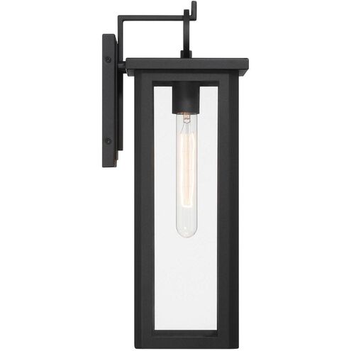 Crystorama Boadie 1 Light Matte Black Medium Outdoor Sconce