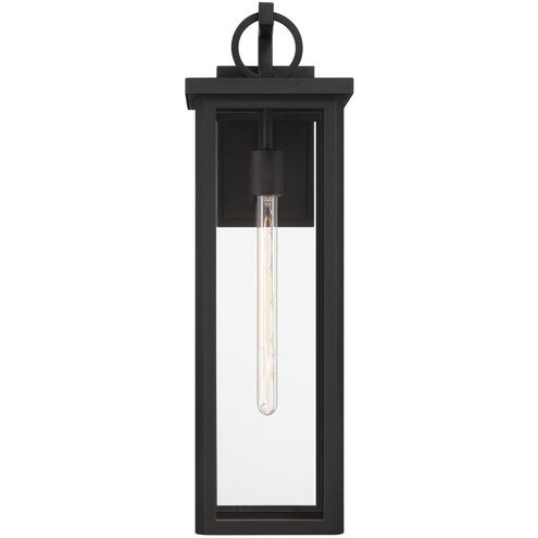 Crystorama Boadie 1 Light Matte Black Large Outdoor Sconce