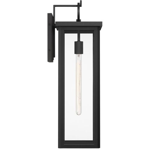 Crystorama Boadie 1 Light Matte Black Large Outdoor Sconce