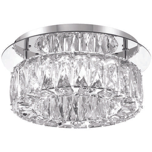 Crystorama Kinsley LED Polished Chrome Small Flush Mount
