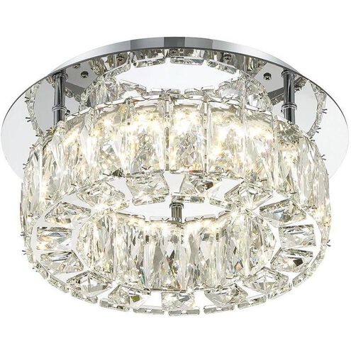 Crystorama Kinsley LED Polished Chrome Small Flush Mount