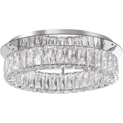 Crystorama Kinsley LED Polished Chrome Medium Flush Mount