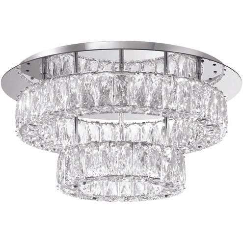 Crystorama Kinsley LED Polished Chrome Large Flush Mount