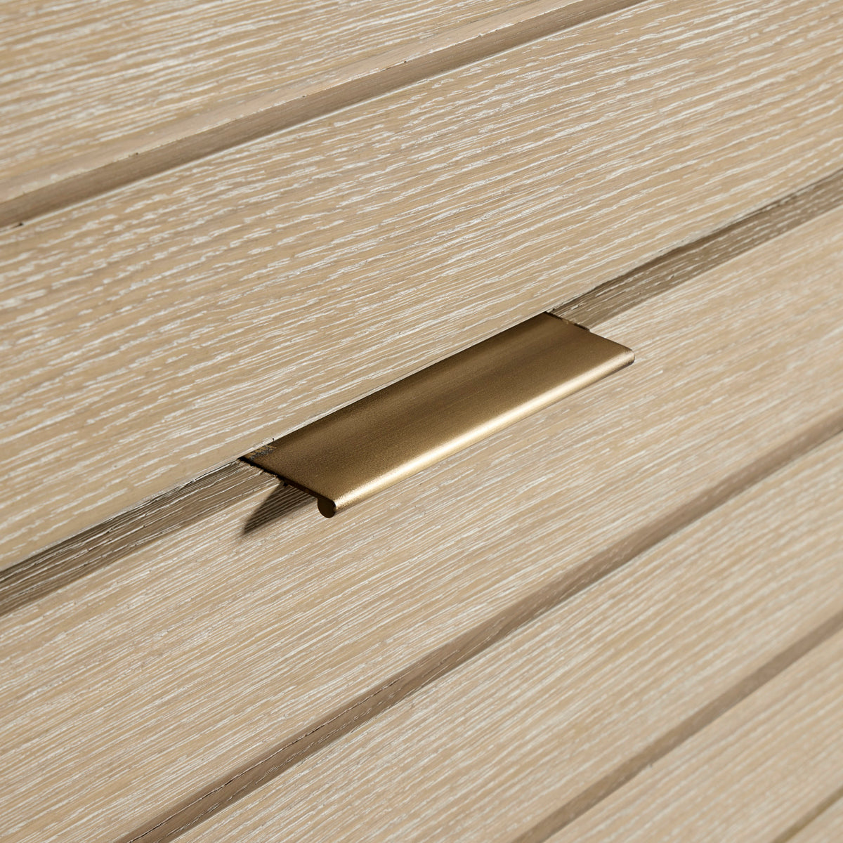 Bernhardt Asana Tall Drawer Chest in Tan, detail view