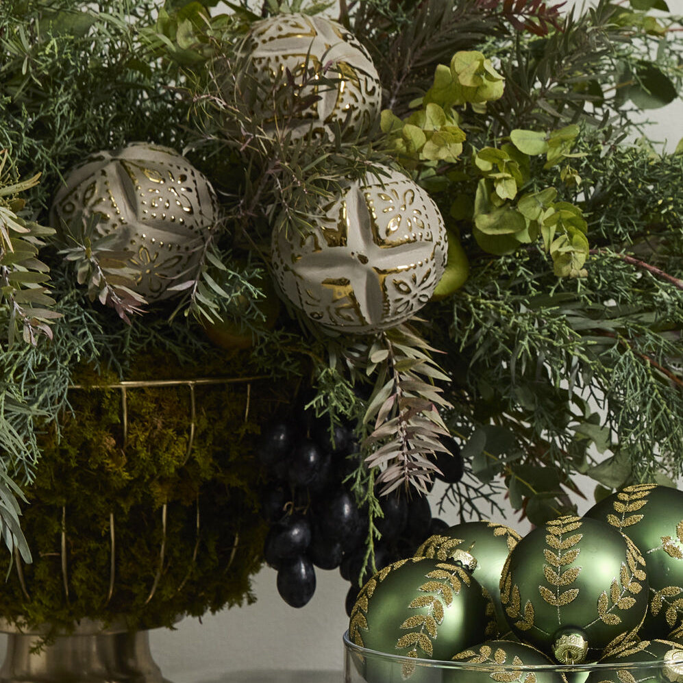 Embossed Velvet Ornament Set of 6