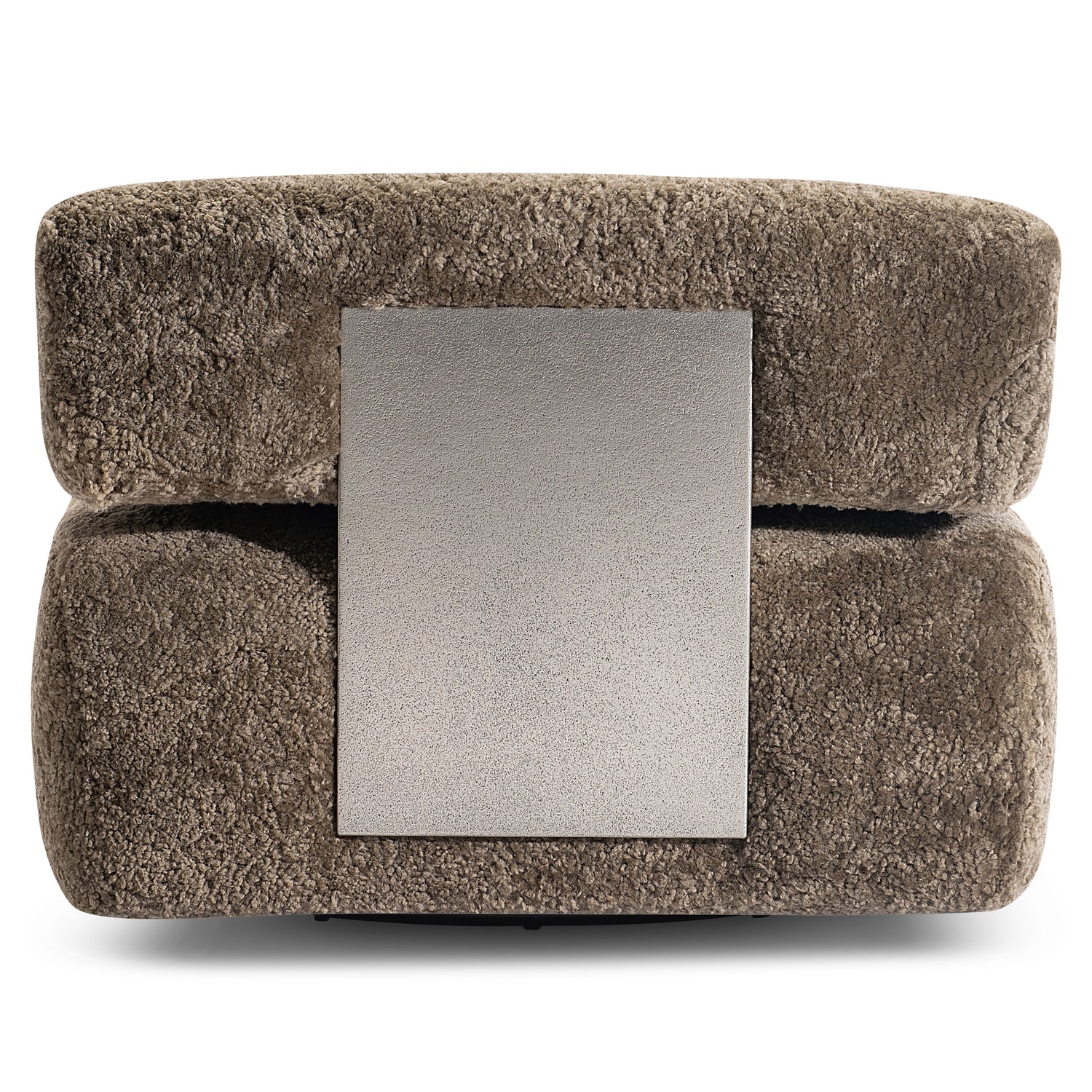 Bernhardt Interiors Paley Brown Shearling Swivel Chair