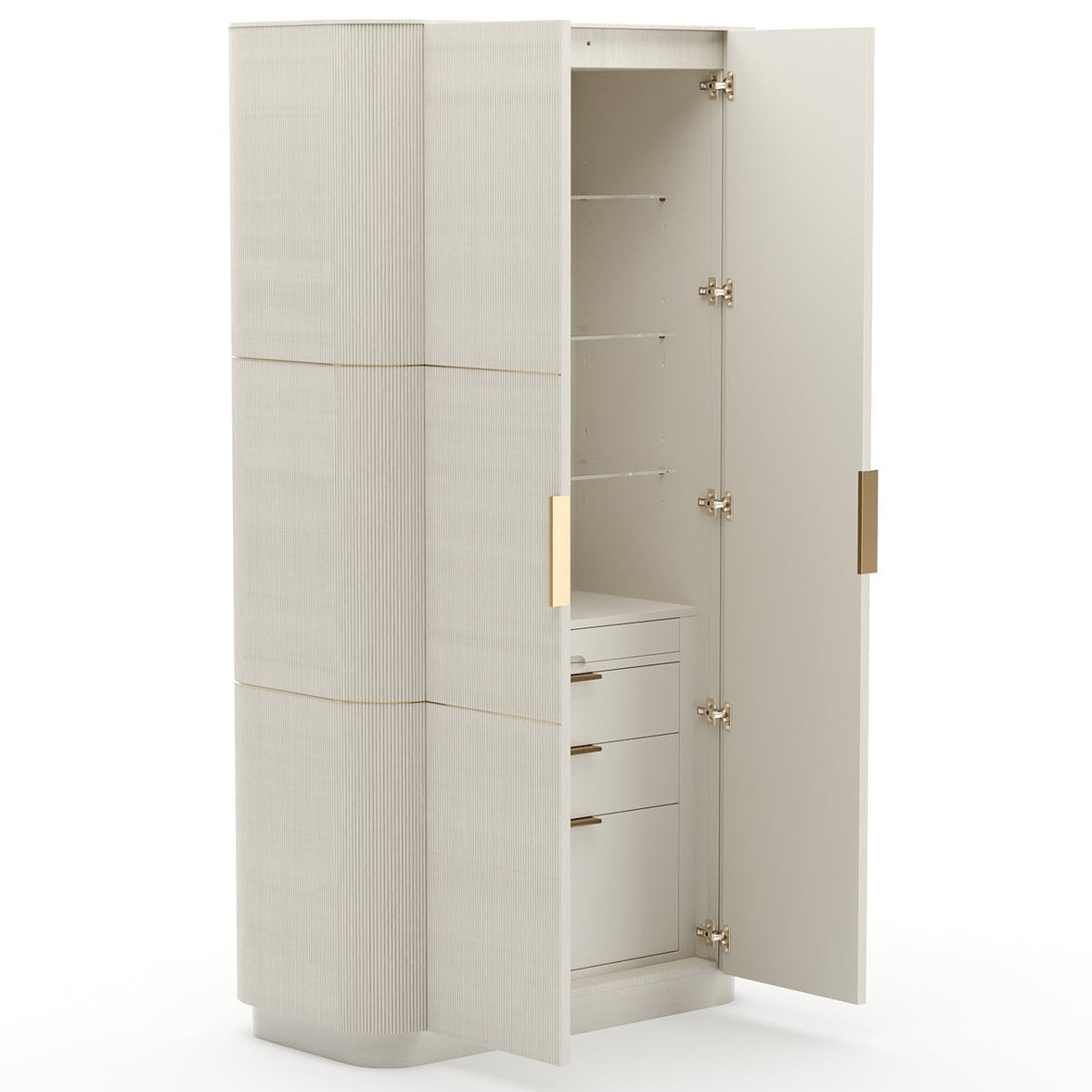 Caracole Love Matte Pearl Bar Cabinet