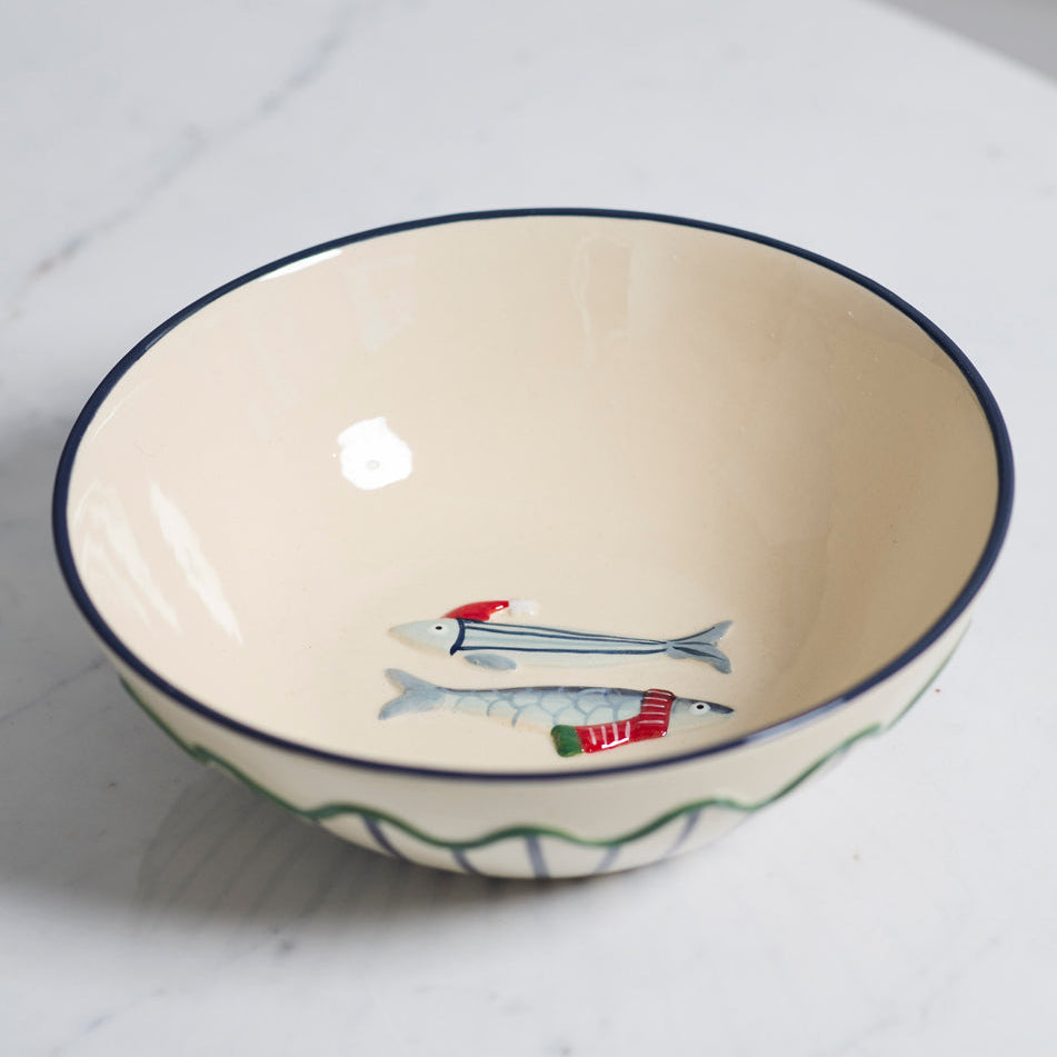 Festive Fish Serving Bowl