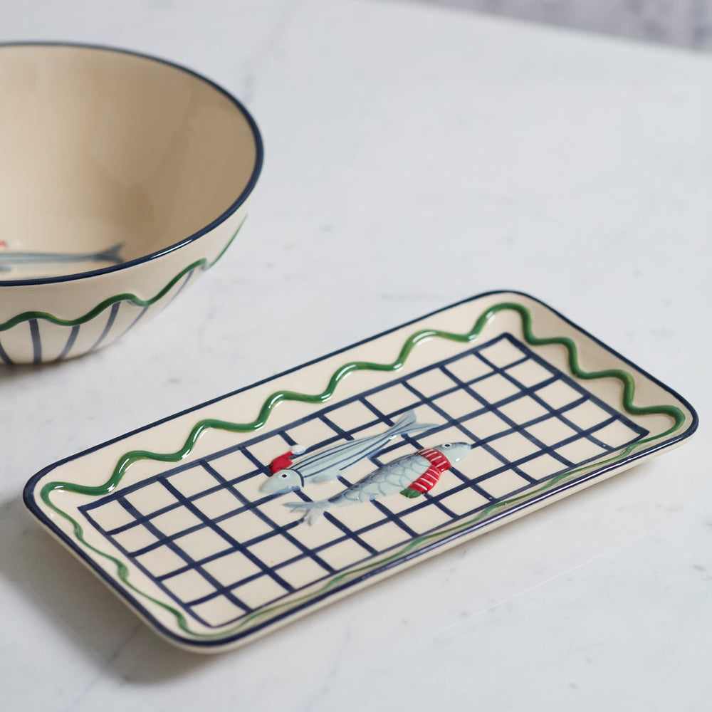 Festive Fish Platter Set of 2