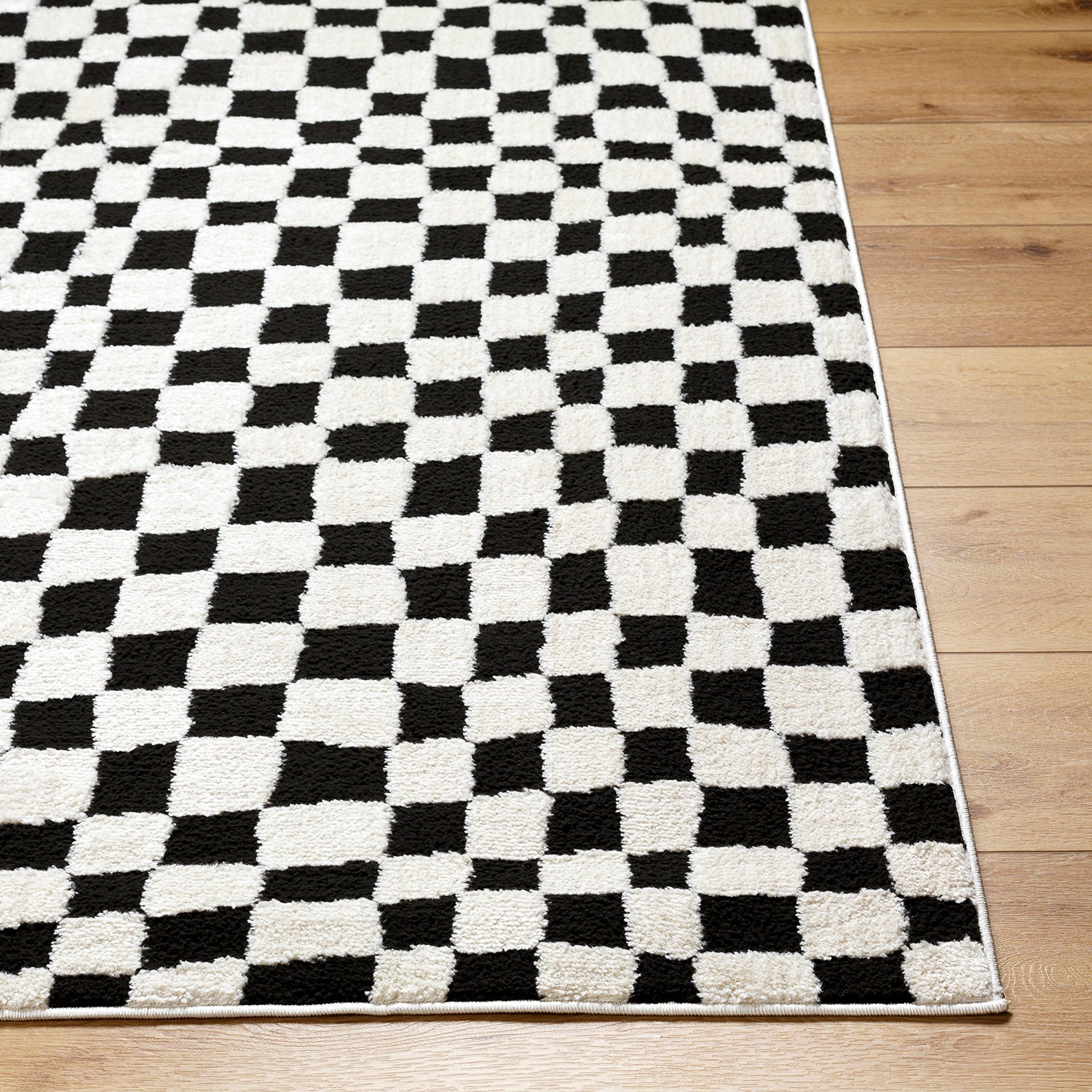 Livabliss Freud Checker Machine Woven Rug