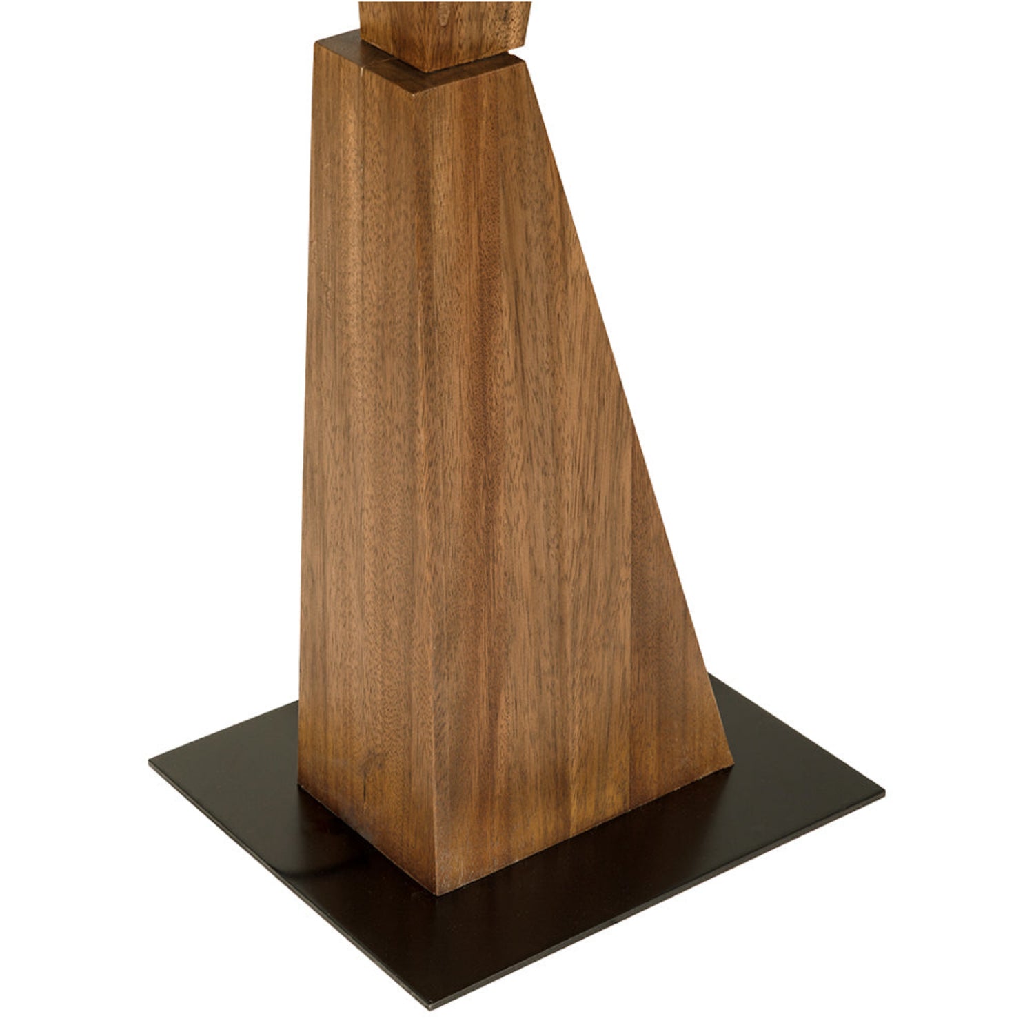 Noir Enigma Ii Floor Lamp with Shade in dark walnut and black shade