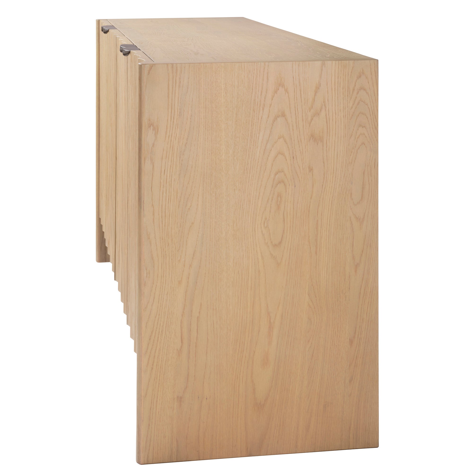 Jamie Young Finley Pale Oak Fluted Four Door Credenza