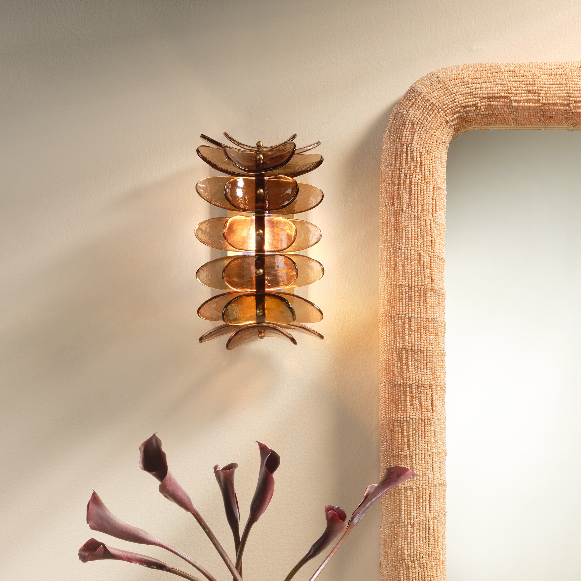 Jamie Young Coronet Taupe 1-Light Wall Sconce