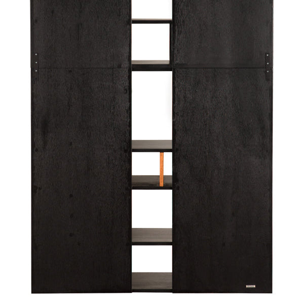 Noir R. Morton Bookcase, flexible compartmentalized display