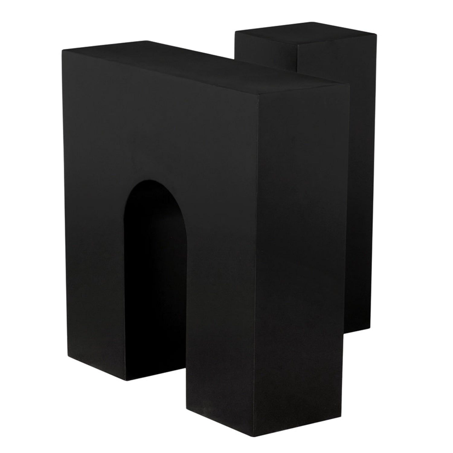 Leopold Side Table finished in Matte Black