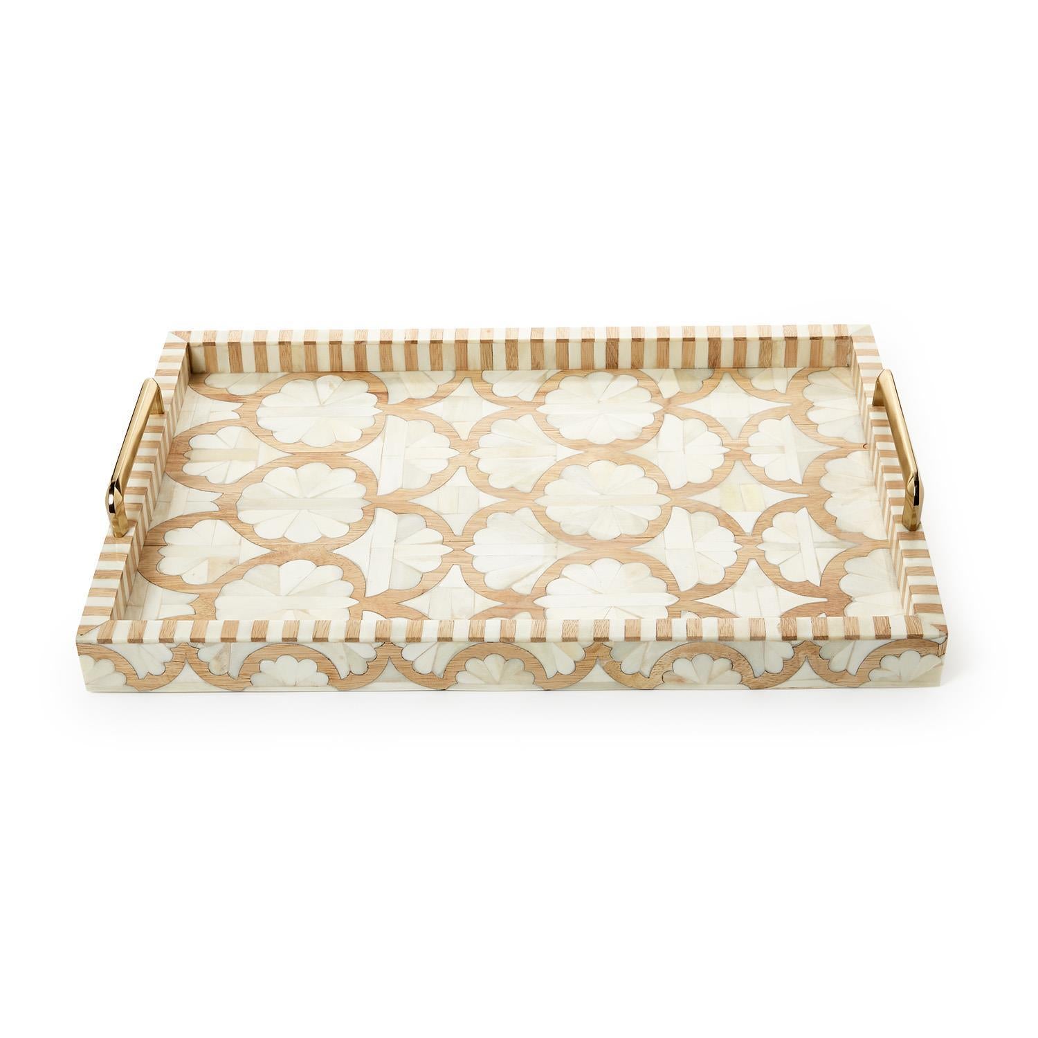 Campidoglio Inlaid Decor Rectangle Serving Tray