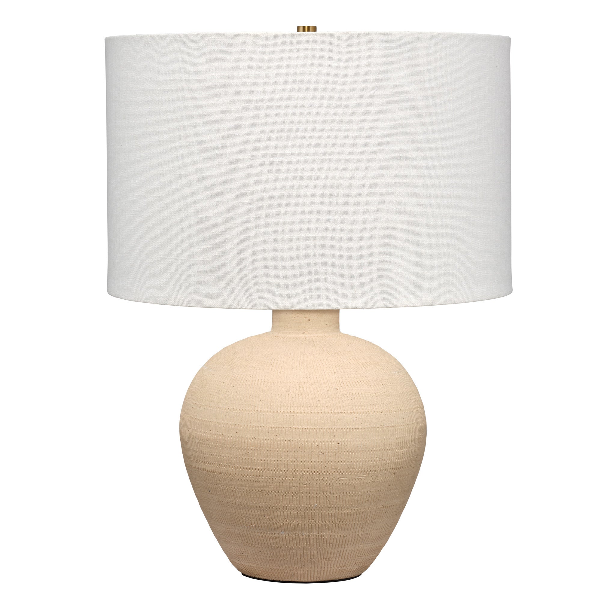 Lifestyle by Jamie Young Macaroon Ceramic Toasted Cream Table Lamp with Linen Shade