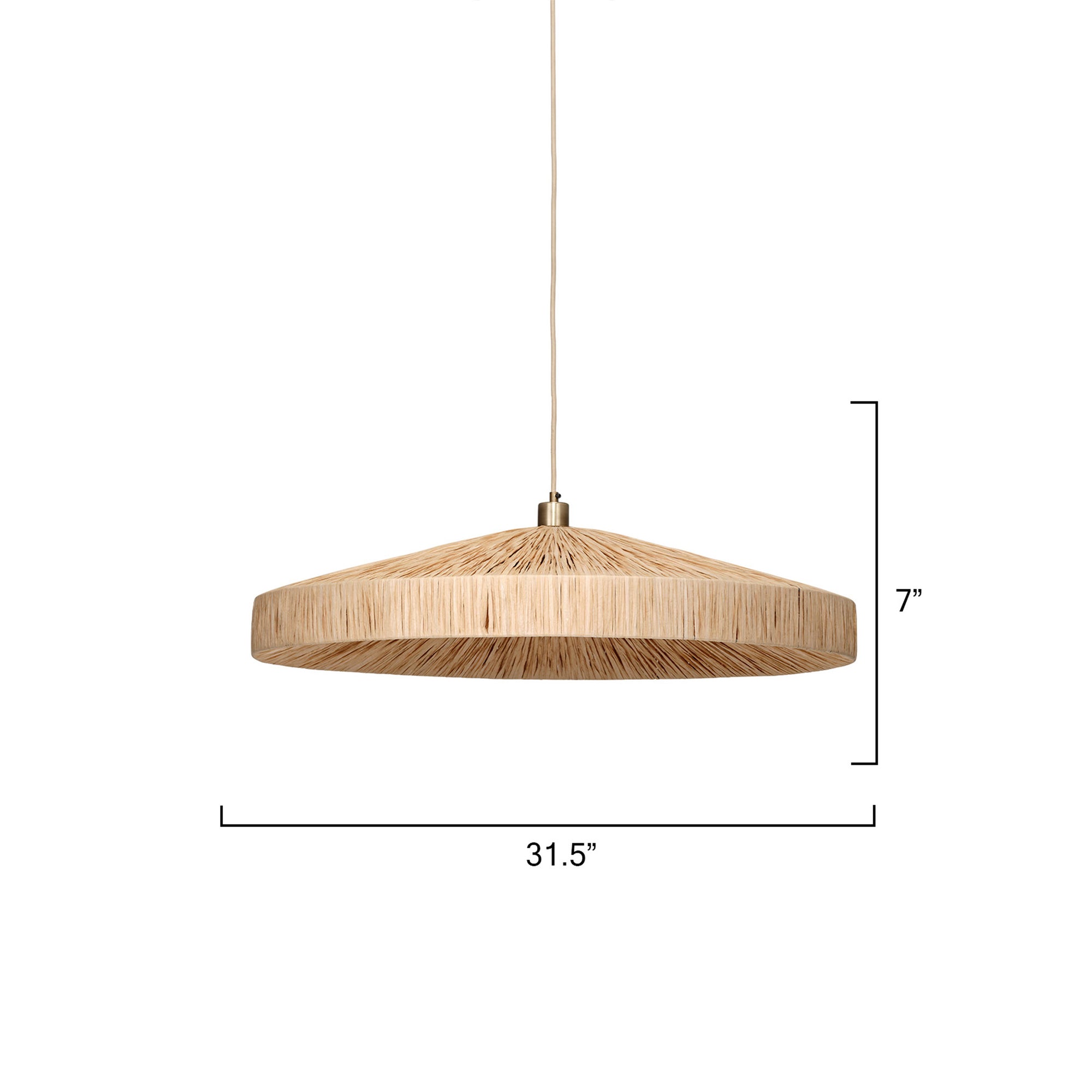 Jamie Young Parasol Natural 1-Light Large Pendant