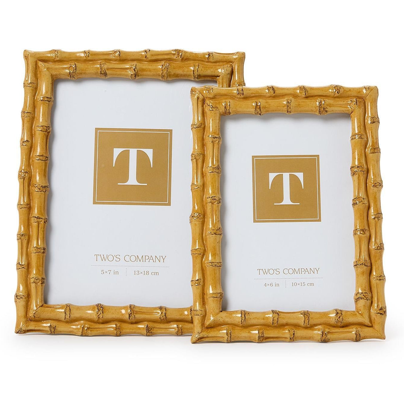 Blonde Faux Bamboo Photo Frame Set of 2