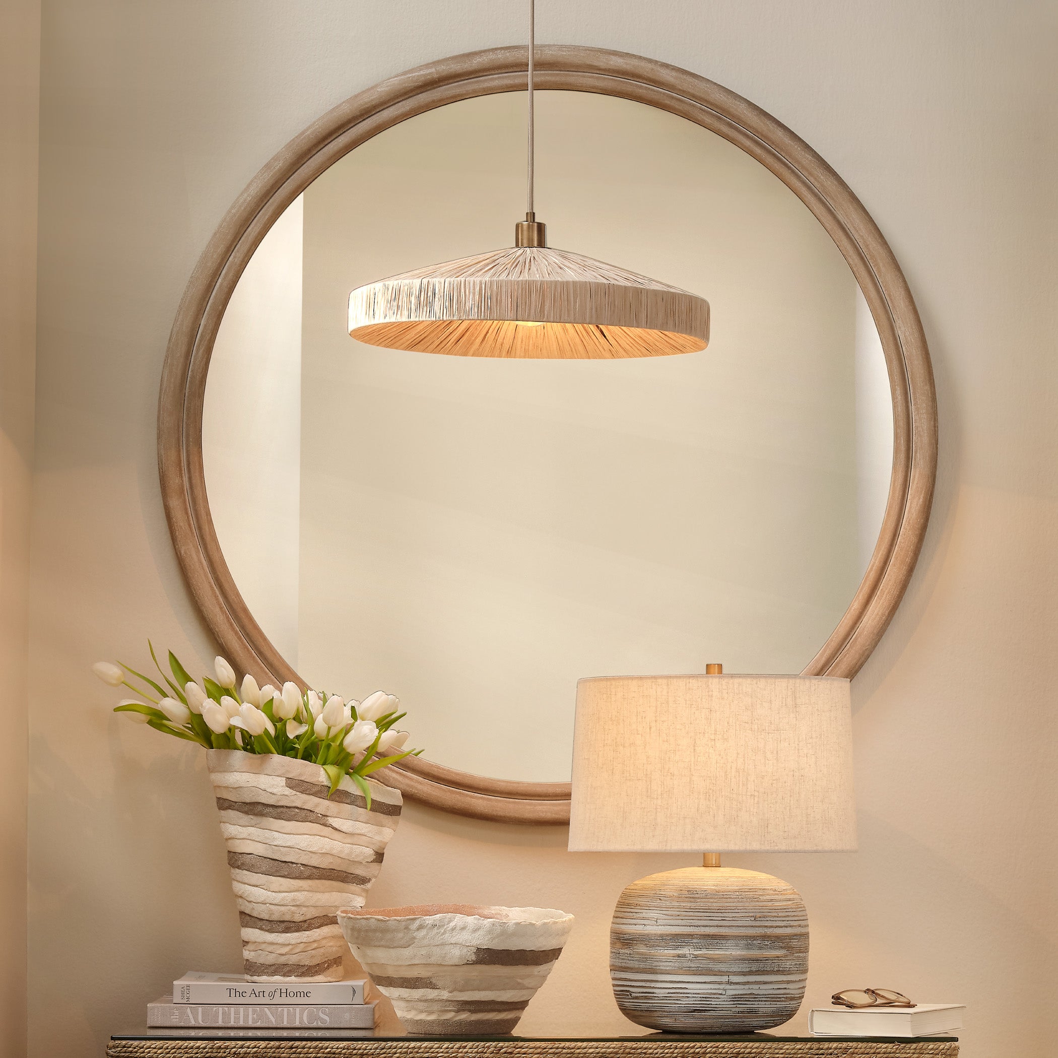 Jamie Young Parasol Natural 1-Light Small Pendant
