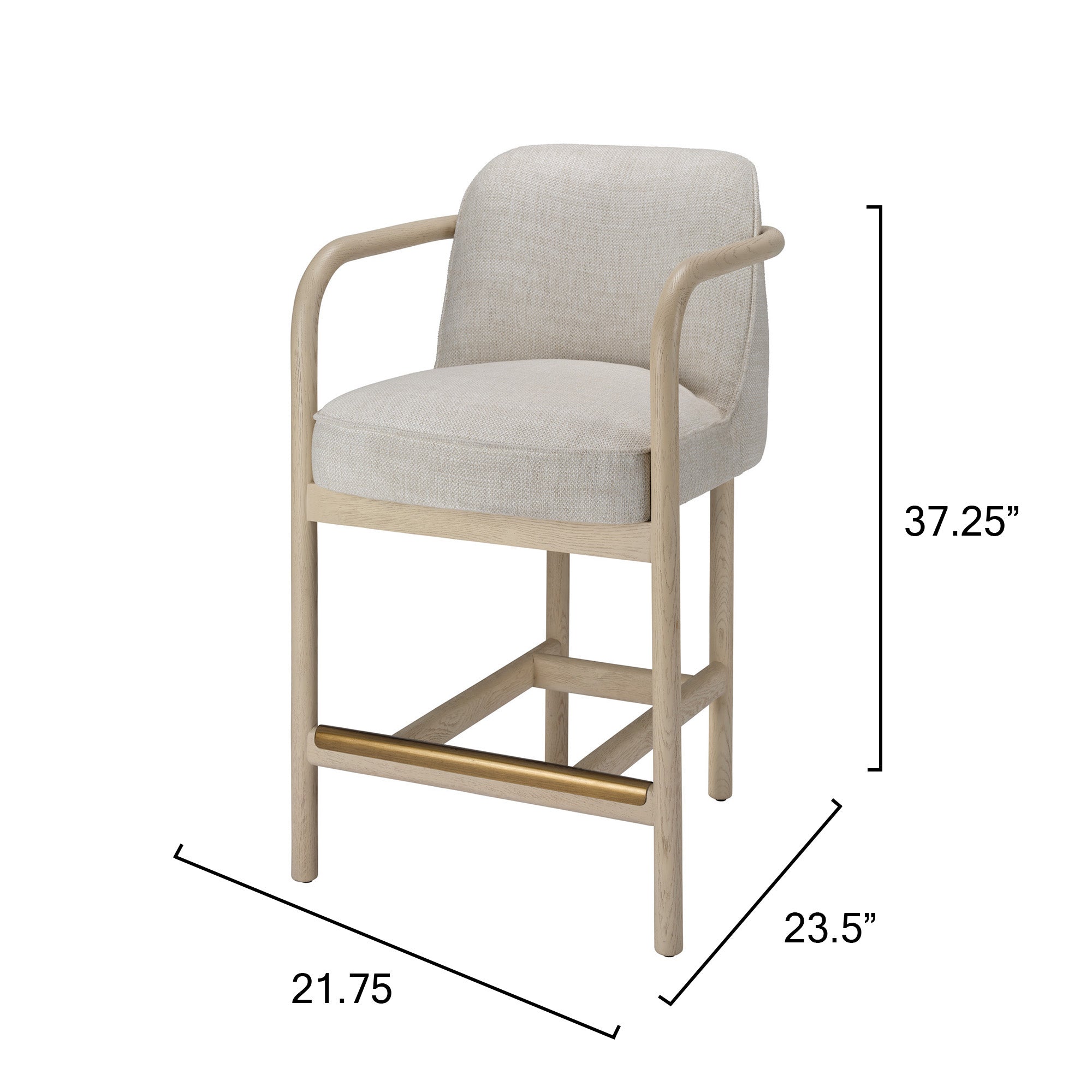 Jamie Young Tether Pale Oak Counter Stool