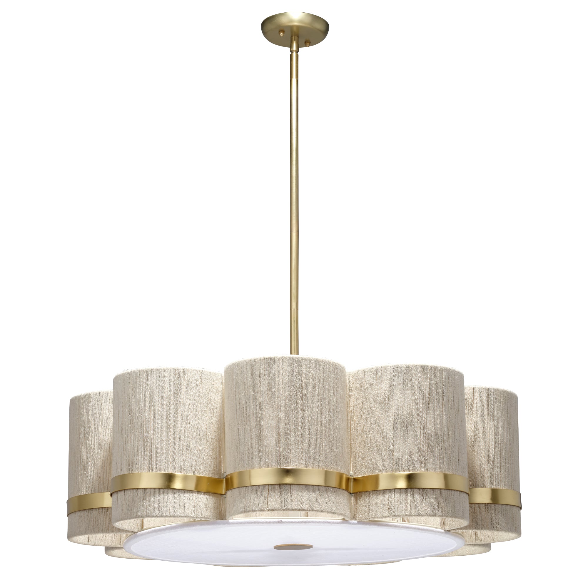Jamie Young Carousel Off-White 4-Light Chandelier