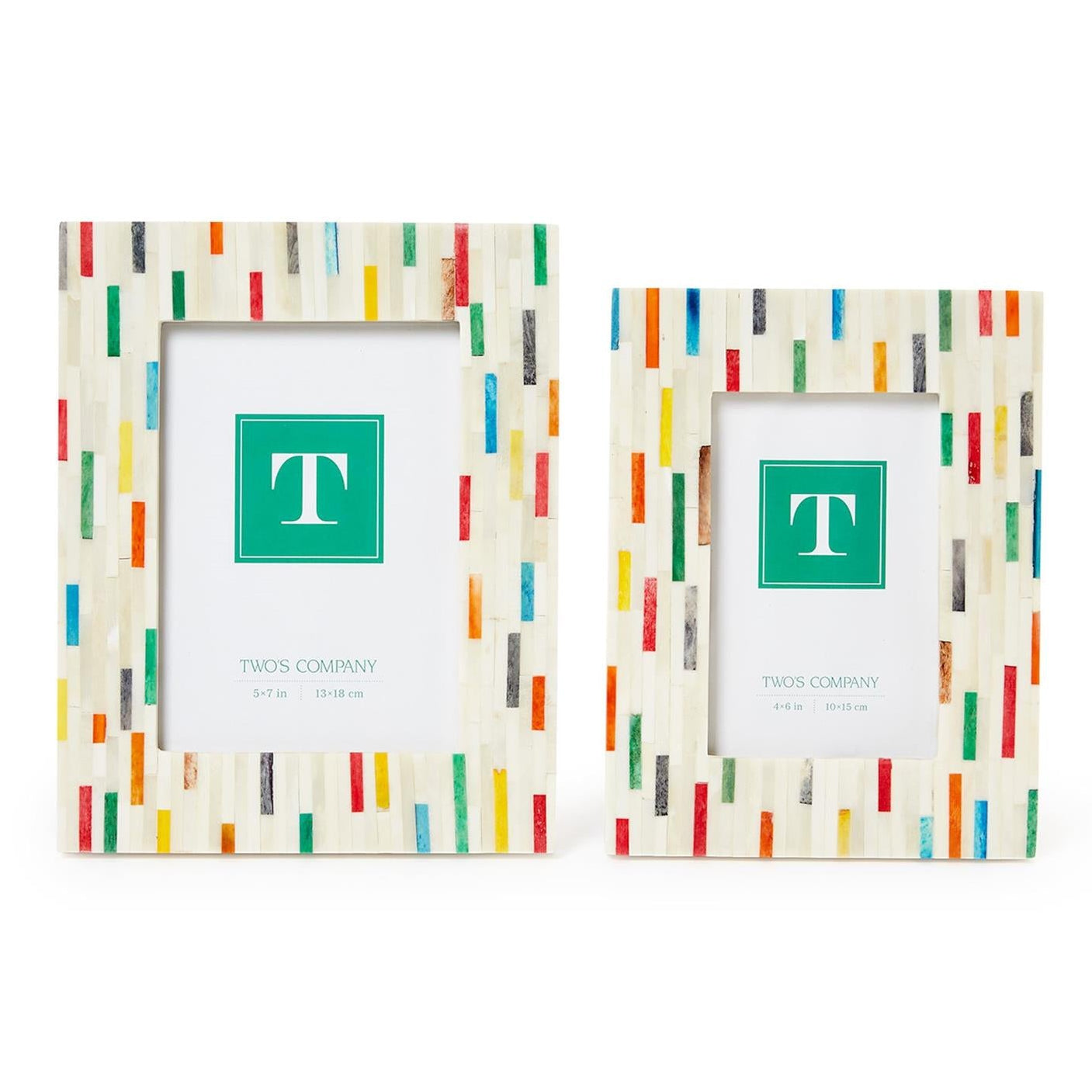 Striped Photo Frame Set of 2