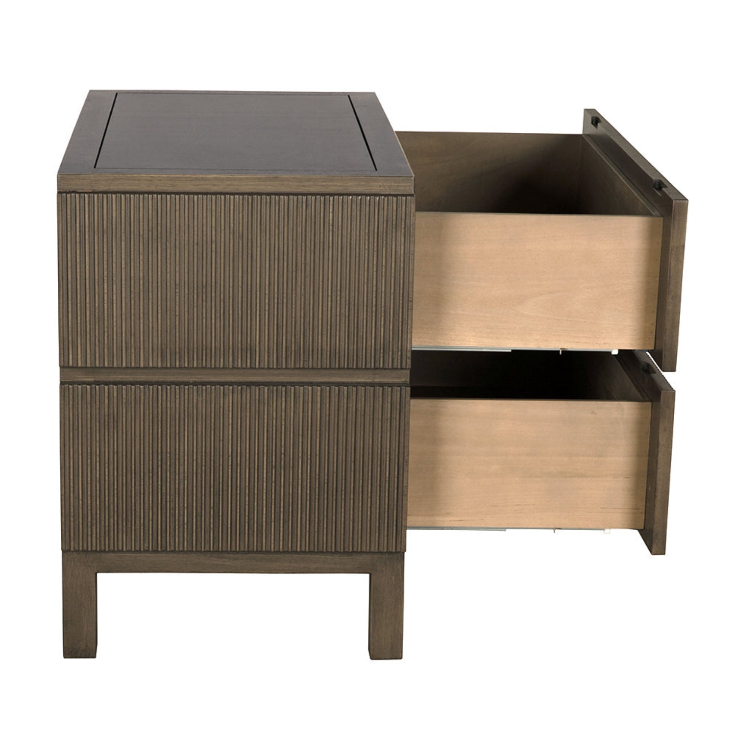 Noir Plato Greige Walnut Sideboard at 38 in. W x 21 in. D x 29 in. H