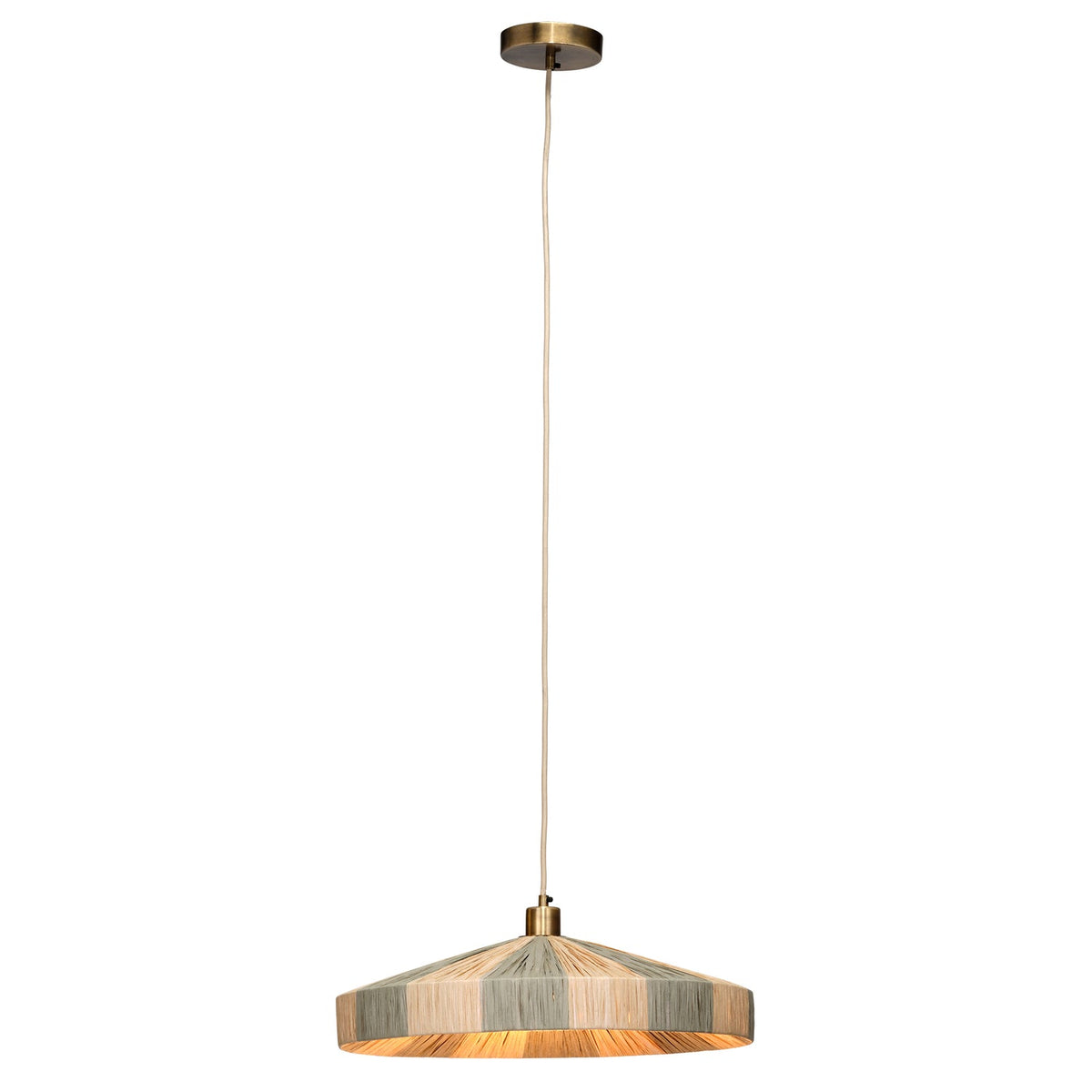 Jamie Young Parasol Green 1-Light Small Pendant styled in a room setting