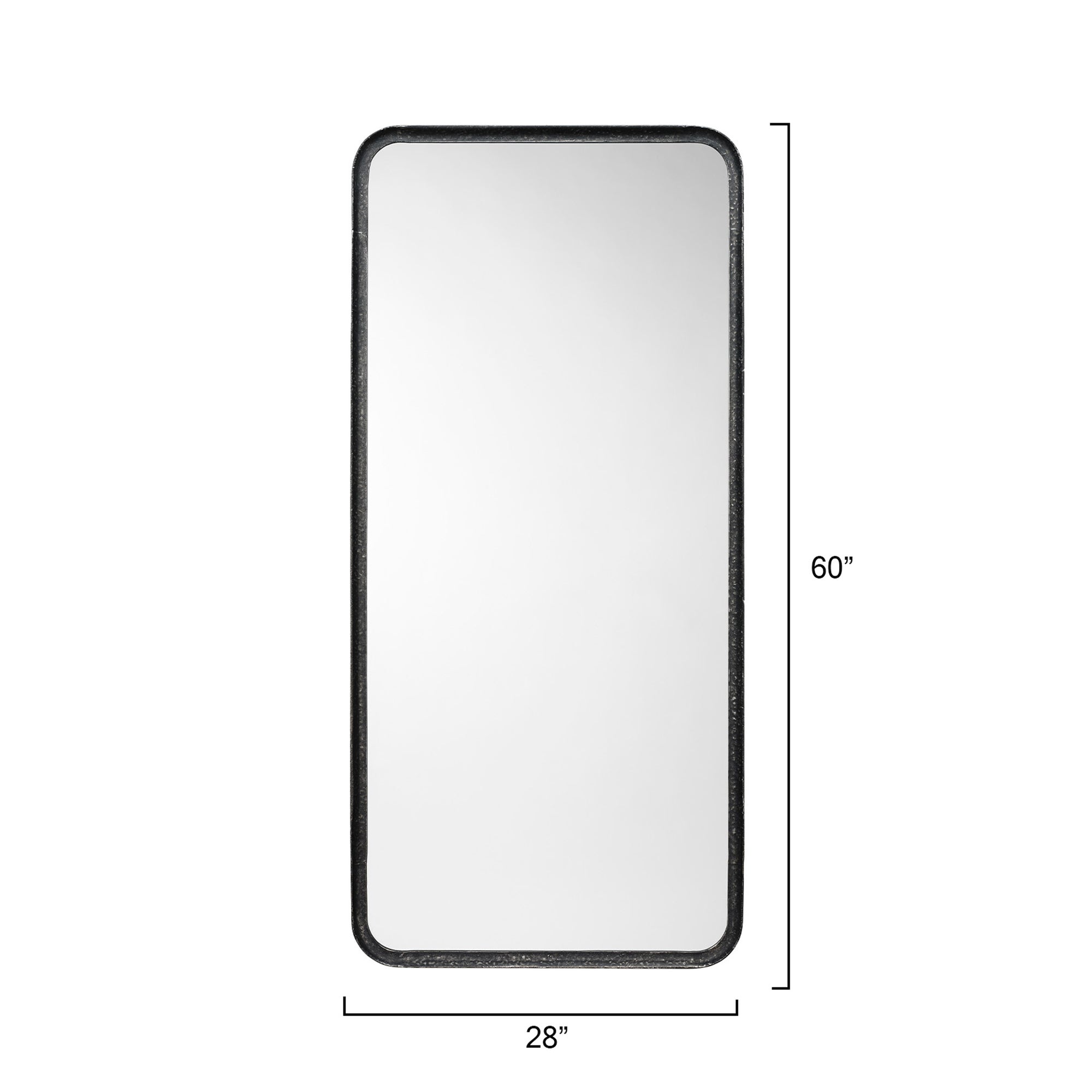 Jamie Young Capital Black Iron Rectangle Floor Mirror